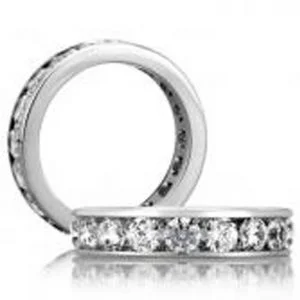 18 KARAT WHITE GOLD DIAMOND WEDDING BAND - 1611WB