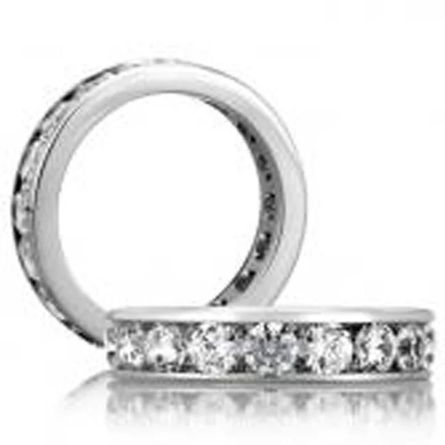 18 KARAT WHITE GOLD DIAMOND WEDDING BAND - 1611WB