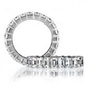 18 KARAT WHITE GOLD DIAMOND WEDDING BAND - 1612WB