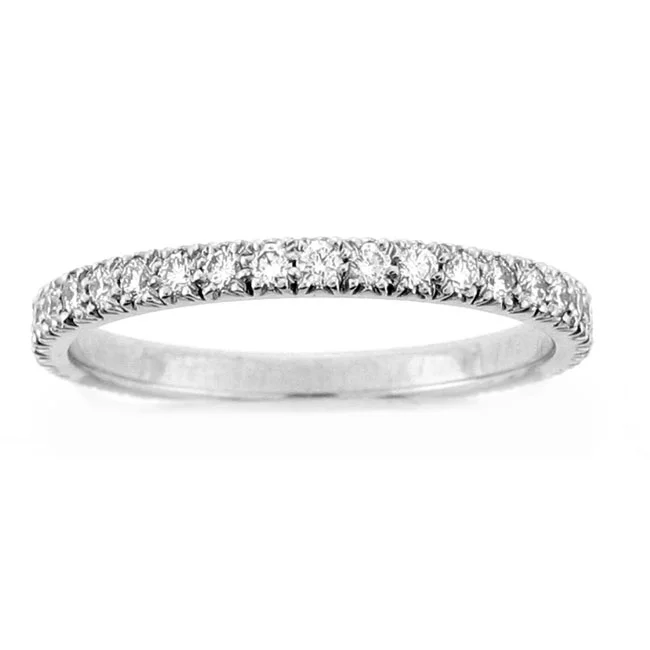 19K WHITE GOLD DIAMOND WEDDING BAND with 36 Diamond(s) 0.52ctw