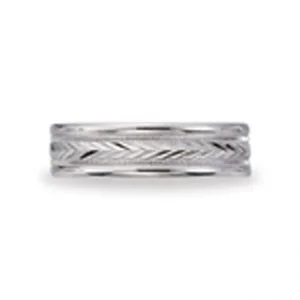 14 KARAT WHITE GOLD GENTS BAND - 2805G