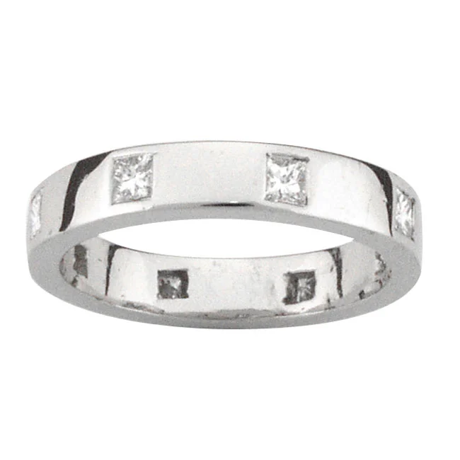 PLATINUM DIAMOND WEDDING BAND with 8 Diamond(s) 0.64ctw
