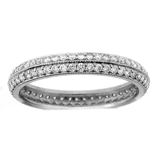 14 KARAT WHITE GOLD DIAMOND WEDDING BAND with 100 Diamond(s) 0.67ctw