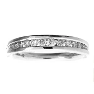 14 KARAT WHITE GOLD DIAMOND WEDDING BAND with 15 Diamond(s) 0.40ctw