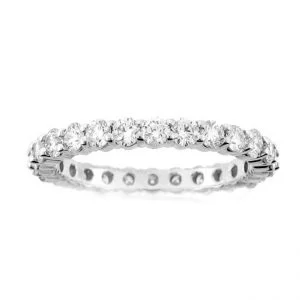 18 KARAT WHITE GOLD DIAMOND WEDDING BAND - 1245ES-B