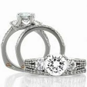 18 KARAT WHITE GOLD WEDDING BAND with diamonds - 4047WR-B