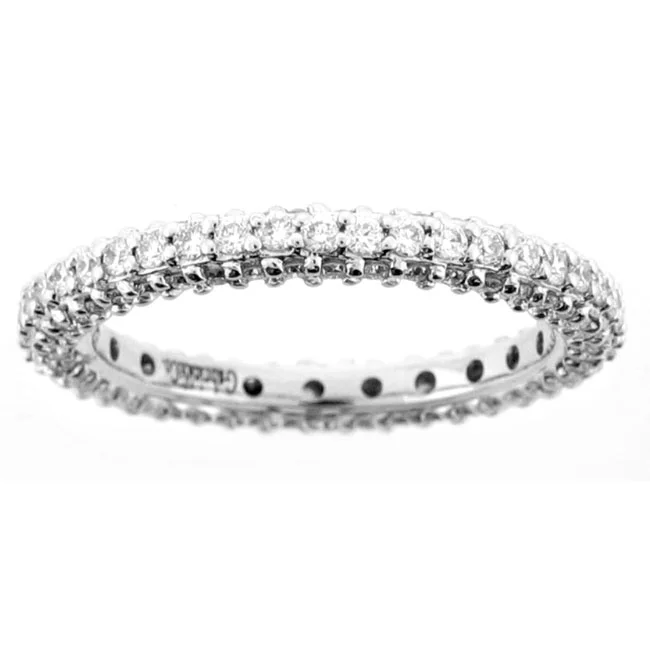 14 KARAT WHITE GOLD DIAMOND WEDDING BAND with 128 Diamond(s) 1.20ctw