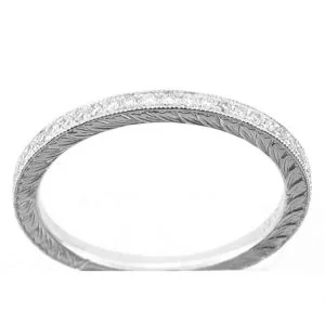 14 KARAT WHITE GOLD DIAMOND WEDDING BAND with 45 Diamond(s) 0.22ctw
