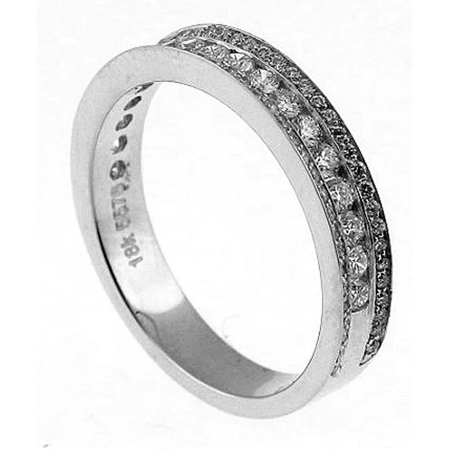 18 KARAT WHITE GOLD DIAMOND WEDDING BAND - 3287WR-B