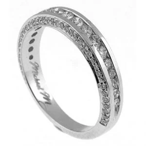18 KARAT WHITE GOLD DIAMOND WEDDING BAND - 1220ES-B