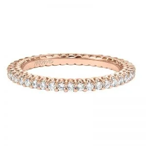 Artcarved 14k Rose Gold Diamond Eternity Band