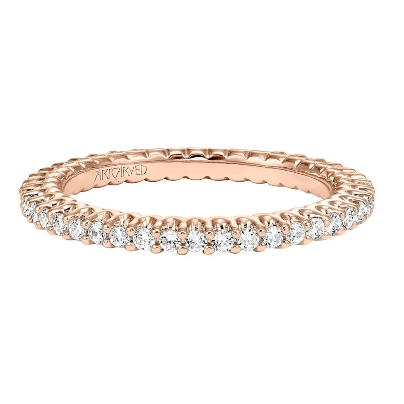 Artcarved 14k Rose Gold Diamond Eternity Band