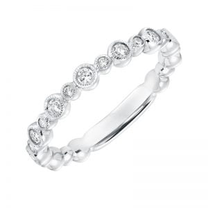 ArtCarved Diamond Stackable Band in 14K White Gold  - 33-V9157W