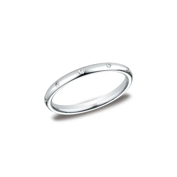 Diamonds White Gold 2mm Diamond Band