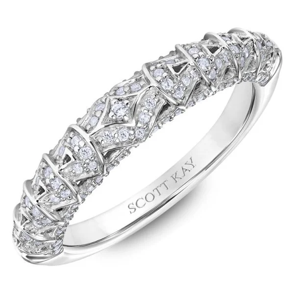 White Gold Scott Kay Diamond Wedding Band