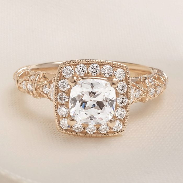 yellow gold, diamond, engagement ring